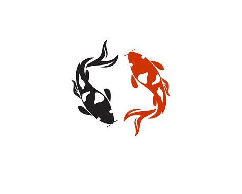 carp koi design on white background. Animal. Fish Icon. Underwater ...