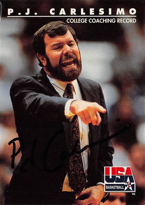 P.J. Carlesimo autographed Basketball Card (Team USA, Coach) 1992 ...