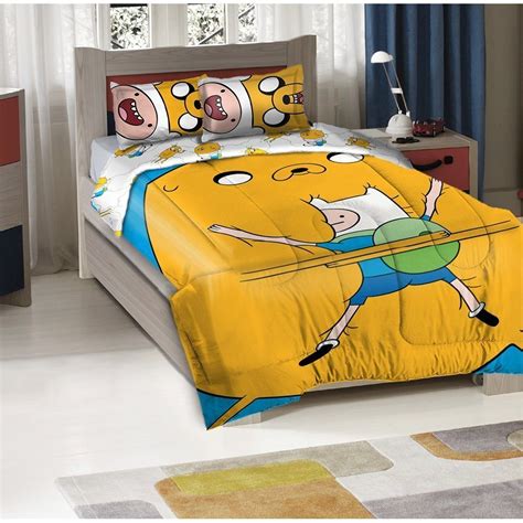 NEW - ADVENTURE TIME TWIN-FULL COMFORTER Shams SET - Finn Jake Bro Hug ...