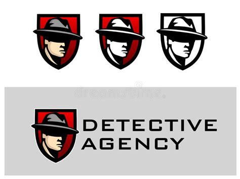 Set of Detective Agency Logo. Stock Vector - Illustration of inspector, cartoon: 180529763