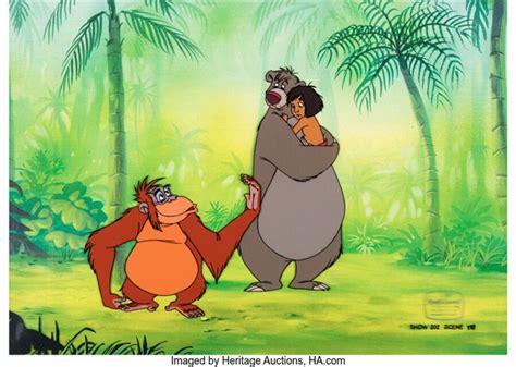 Jungle Cubs Mowgli, Baloo, and Louie Production Cel Walt Disney, 1996 ...