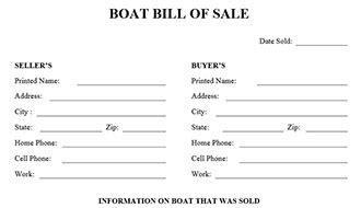 Boat Bill Of Sale - Free Printable Documents