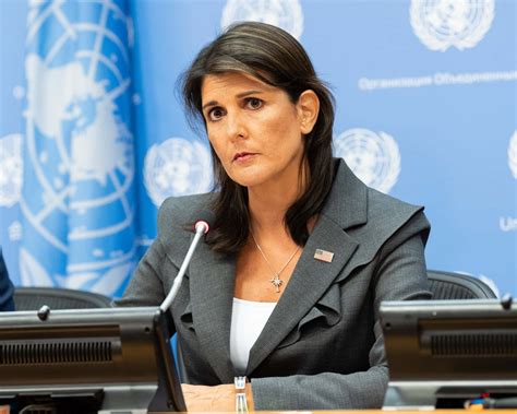 Download Former U.S. Ambassador to the UN Nikki Haley Intently Focused Wallpaper | Wallpapers.com