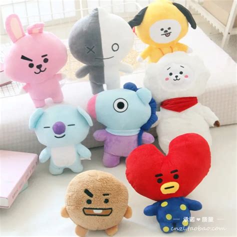 17 40cm Kawaii Bangtan Boys BTS bt21 Plush Toy TATA VAN COOKY CHIMMY ...