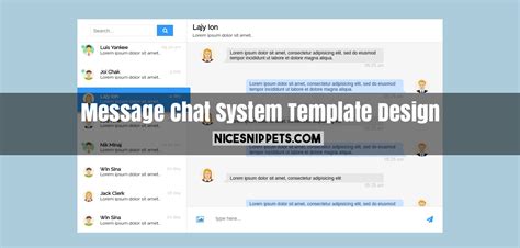 Message Chat System Template Design using HTML CSS | Desarrollo web