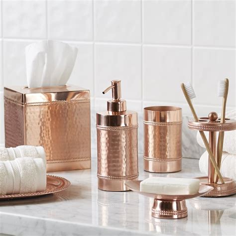 Copper Bathroom Accessories : Copper Bathroom Accessories Set Gold ...