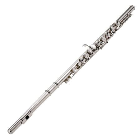 Western Concert Flute Silver Plated 16 Holes C Key Cupronickel Woodwind Instrument with Cleaning ...