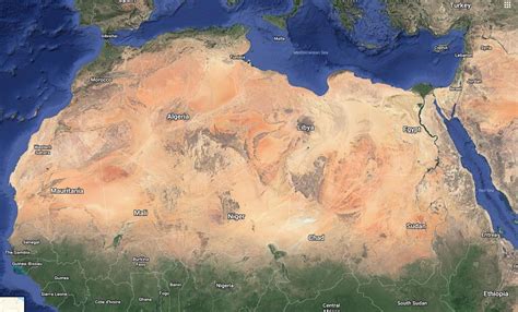 North Africa = desert