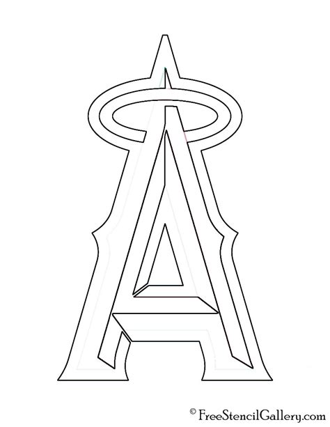 MLB - Los Angeles Angels Logo Stencil | Free Stencil Gallery