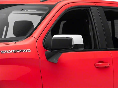 Silverado 1500 Standard Mirror Covers; Chrome (19-22 Silverado 1500) - Free Shipping