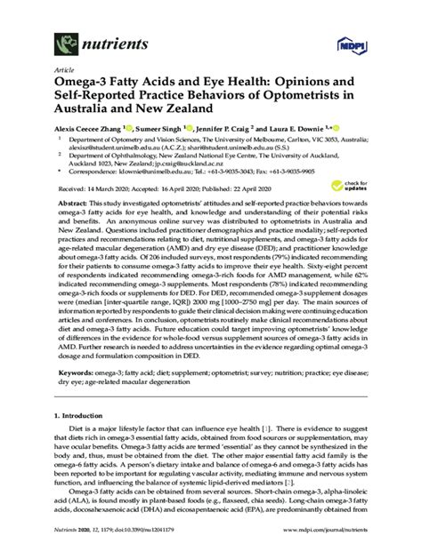 Fillable Online Omega-3 Fatty Acids and Eye Health: Opinions and Self ... Fax Email Print ...