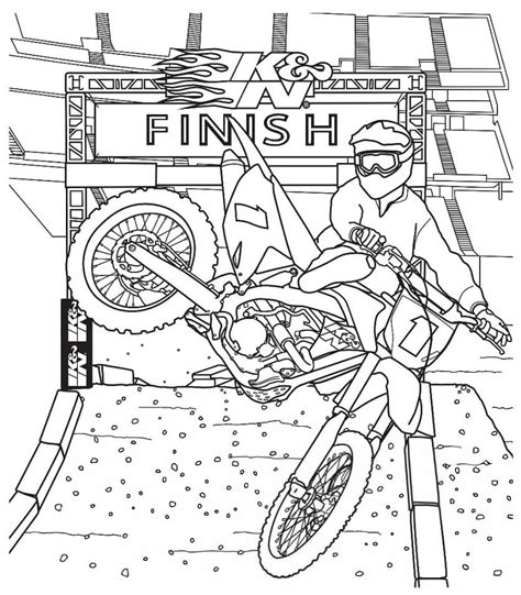 Yamaha WR 250F Dirt Bike Coloring Page - Free Printable Coloring Pages for Kids