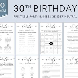 30th Birthday Party Games 30th Birthday Games 30th Birthday Women Men ...