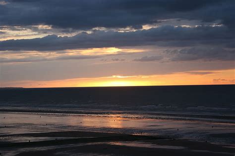 HD wallpaper: landscape was, normandy beach, sunset, sky, water, cloud - sky | Wallpaper Flare