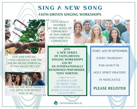 SING A NEW SONG - a new series of faith-driven singing workshops - Greystones and Kilquade ...