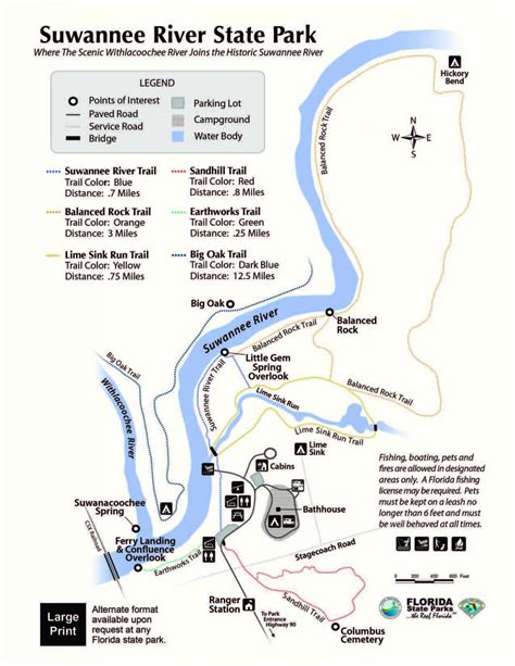 Suwannee River State Park Map | Cities And Towns Map