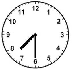 7 30 clock clipart - Clip Art Library