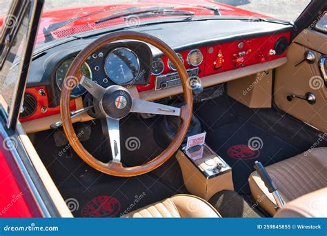 Red Alfa Romeo Spider, Cabriolet, Classic Car Editorial Image - Image ...