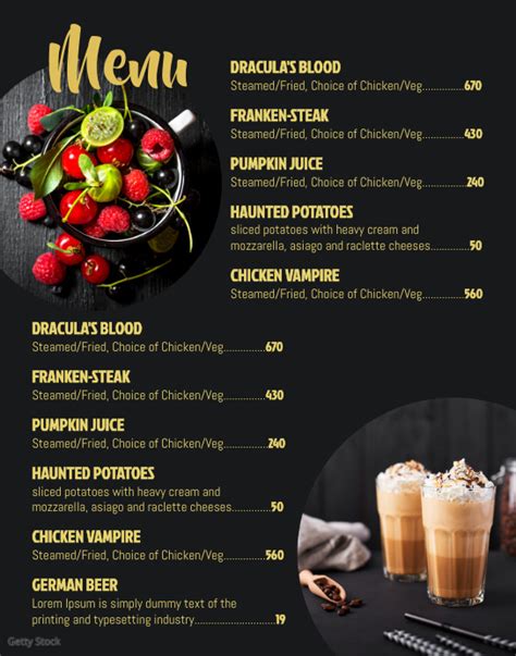 Cafe menu Template | PosterMyWall