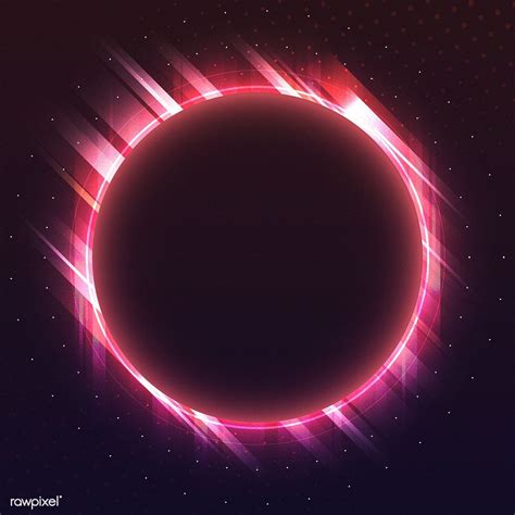 Blank red circle neon signboard vector | free image by rawpixel.com ...