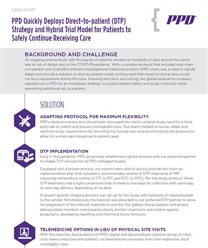 Direct-to-patient (DTP) Strategy and Model Case Study | PPD Inc