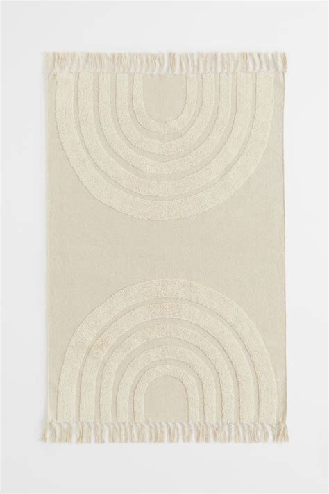 Rainbow Cotton Rug - Light beige - Home All | H&M US