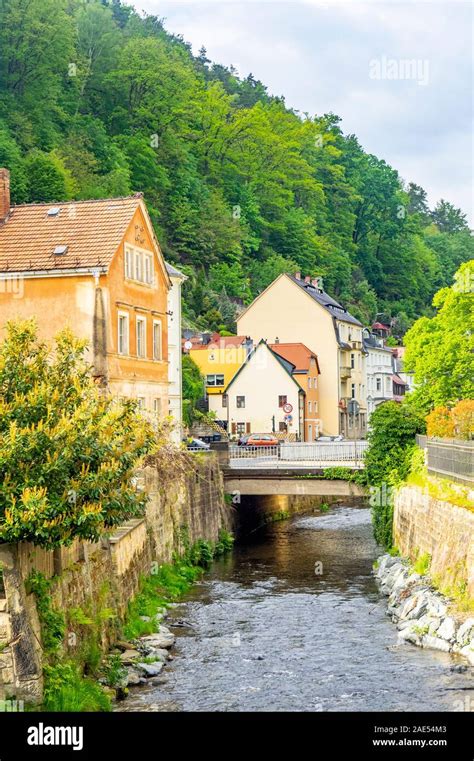 spa town Bad Schandau Saxony Germany Stock Photo - Alamy