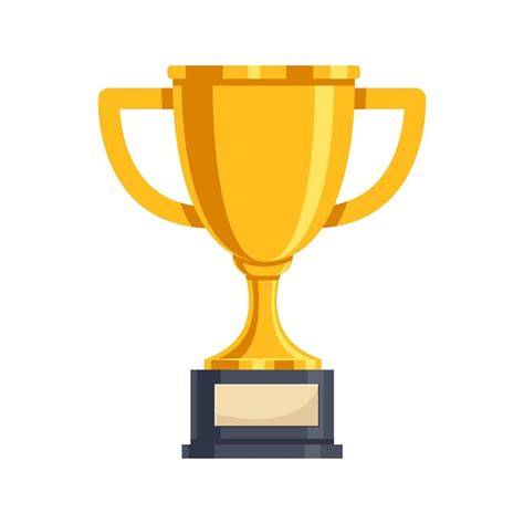 Flat design trophy, trophy vector isolated on white background. 6425320 ...