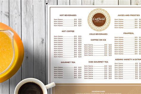 There are numerous coffee shop menu ideas you can use to market your cafe. With the right color ...