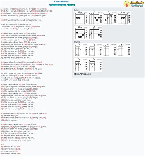 Chord: Loves Me Not - tab, song lyric, sheet, guitar, ukulele | chords.vip