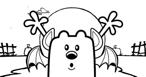 Wubbzy On Halloween Coloring Page - Free Printable Coloring Pages