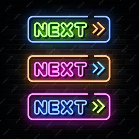 Premium Vector | Next level neon signs vector design template neon style