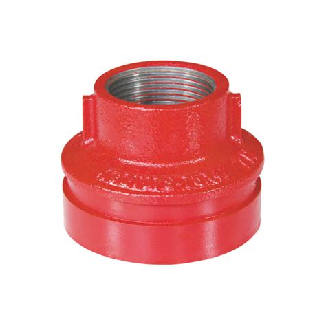 Grooved concentric reducer with threaded run - Grooved fittings