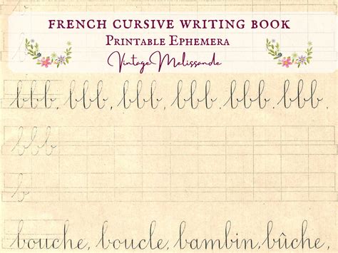 French Cursive Alphabet