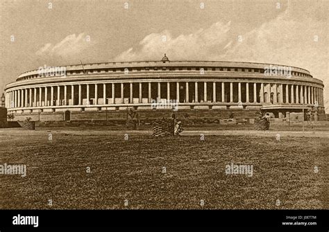 Vintage photo of parliament house, delhi, india, asia Stock Photo - Alamy