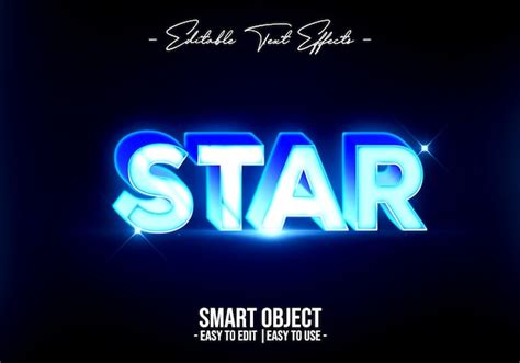 Premium PSD | Star-text-style-effect