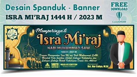 Desain Spanduk Isra Mi'raj 1444 H - 2023 M - YouTube