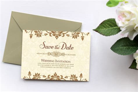 Download This Free Invitation Card Mockup in PSD - Designhooks