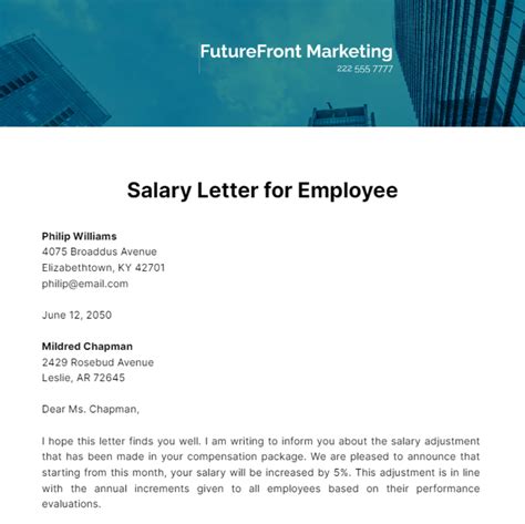 FREE Salary Letter Templates & Examples - Edit Online & Download ...