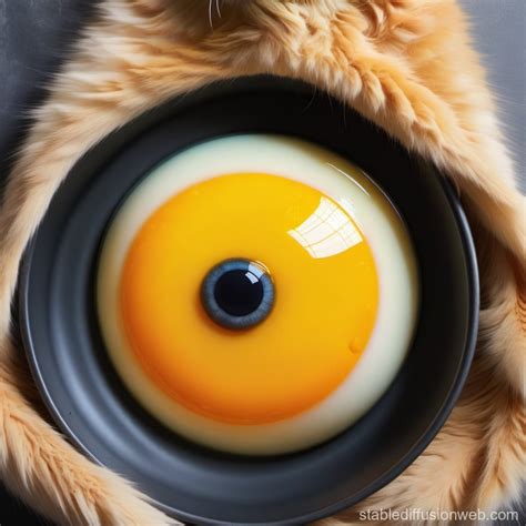 Furry Egg Yolk-like Dilated Cat Eyes | Stable Diffusion Online