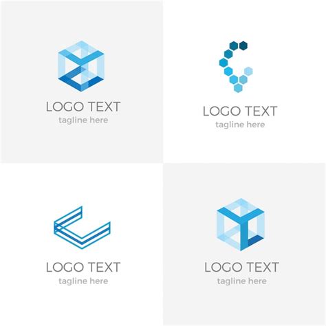 Premium Vector | Professional blue business logo collection