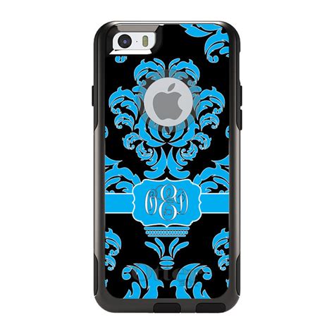 Otterbox Commuter for Apple iPhone / Samsung Galaxy choose Model Custom Monogram or Image Blue ...