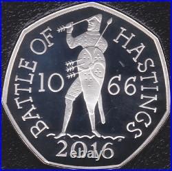 2016 Royal Mint Silver PROOF 50p Battle of Hastings 1066 Rare 50p Coin ...