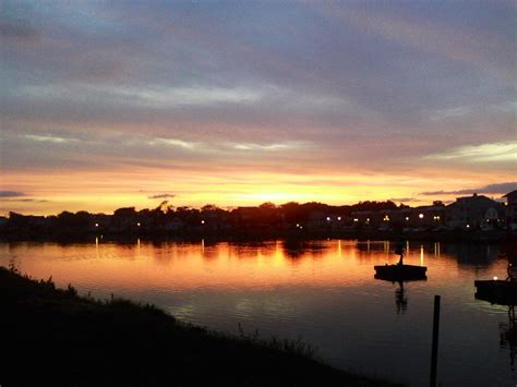 Sunset over Silver Lake, Belmar NJ | Silver lake, Sunset, Lake