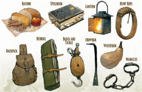 Adventuring_Gear.jpg (510×331) | D&d rpg, Medieval rpg, Espada rpg