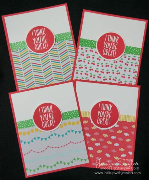 Easy Way to Use Washi Tape on Your Cards - Ink It Up! with Jessica | Card Making Ideas ...