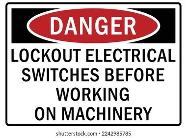 Electrical Switch Sign Labels Stock Vector (Royalty Free) 2242985785 ...