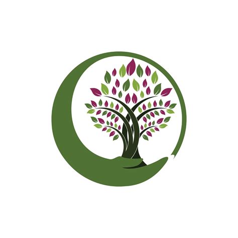 Tree growing from hand icon logo design. 21541404 Vector Art at Vecteezy