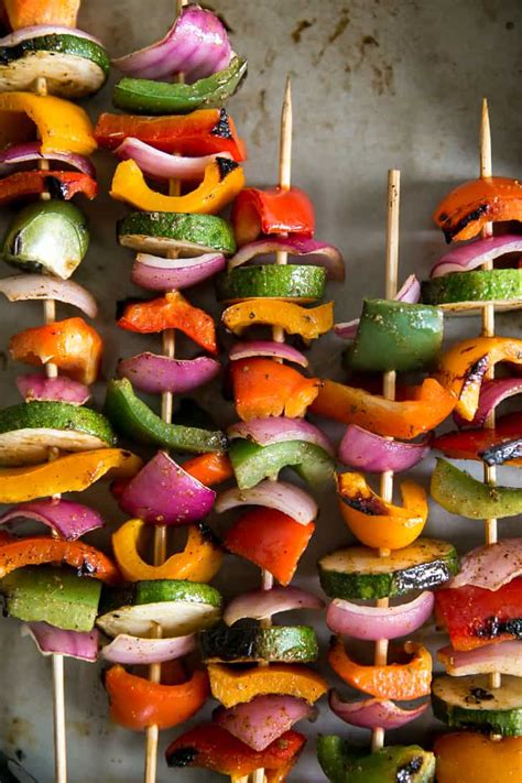 Grilled Fajita Vegetable Kabobs • Fit Mitten Kitchen