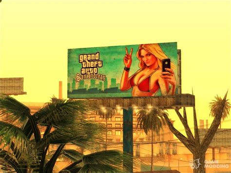 GTA 5 Girl Poster billboard for GTA San Andreas